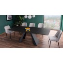 Стол обеденный SIGNAL SALVADORE Ceramic Sahara Noir черный/черный мат 160-240/90